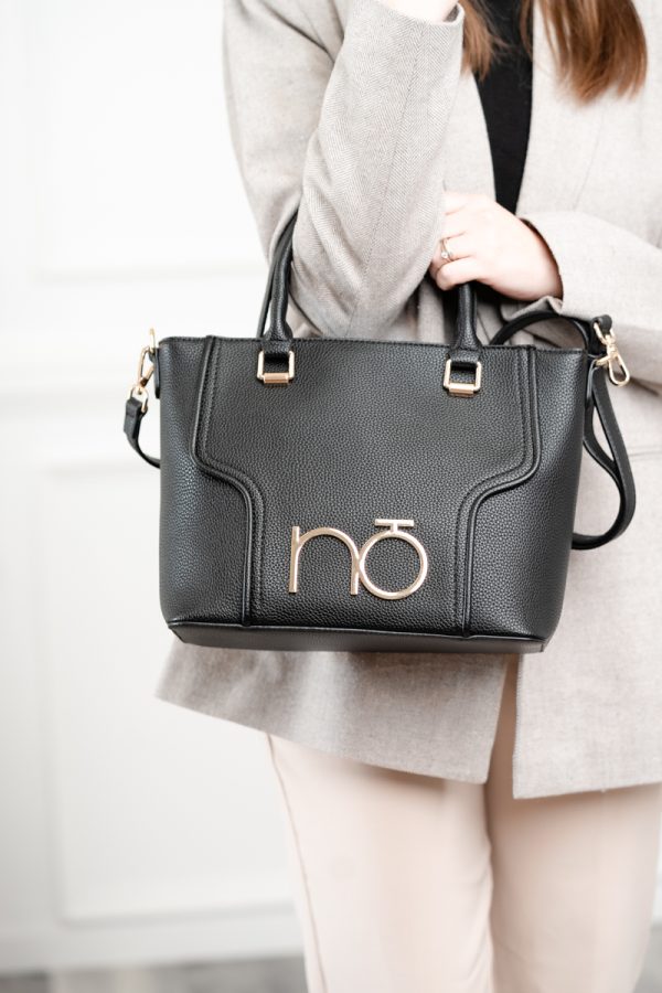 Geanta damă Shopper dreptunghiulară piele ecologică Neagră Nobo NBAG-R0680-C020 119