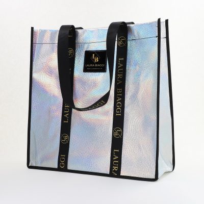 Geantă damă shopper tip sacoșă Argintiu Laura Biaggi (BS20078To2407060)