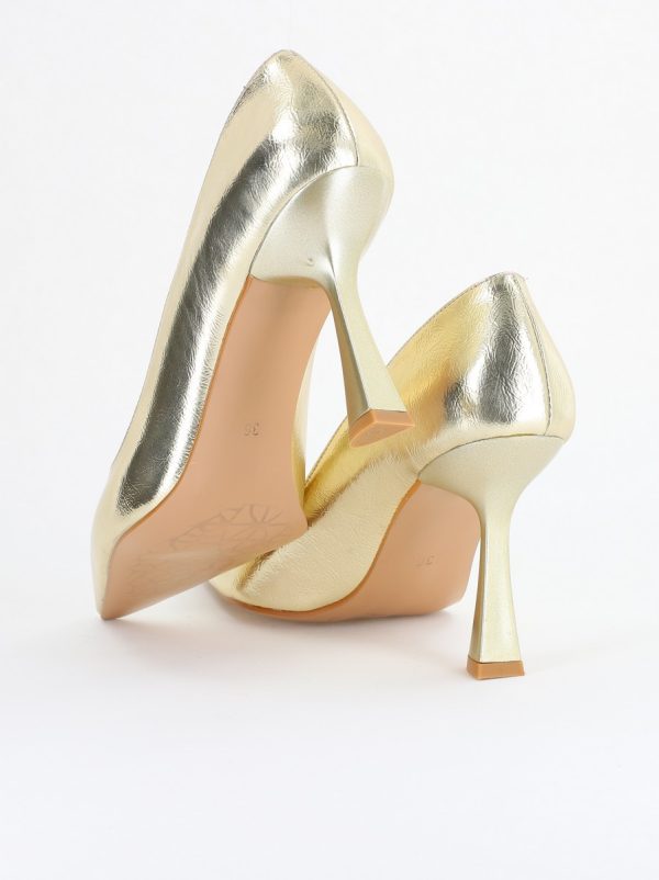Pantofi Damă Stiletto Auriu metalic din Piele Ecologica (BS26202AY2407775) 122