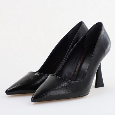 Pantofi Damă Stiletto Negru lac din Piele Ecologica (BS26202AY2407779)