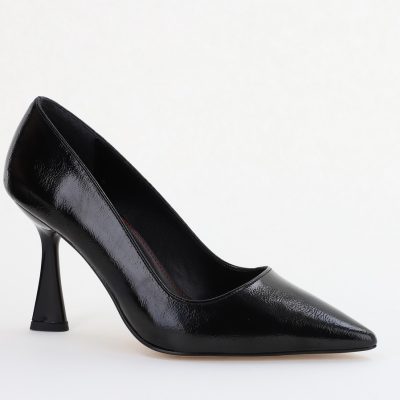 Pantofi Damă Stiletto Negru lac din Piele Ecologica (BS26202AY2407779)