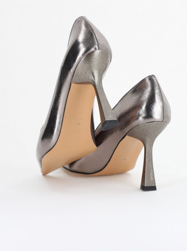 Pantofi Damă Stiletto Platină metalic din Piele Ecologica (BS26202AY2407774) 122