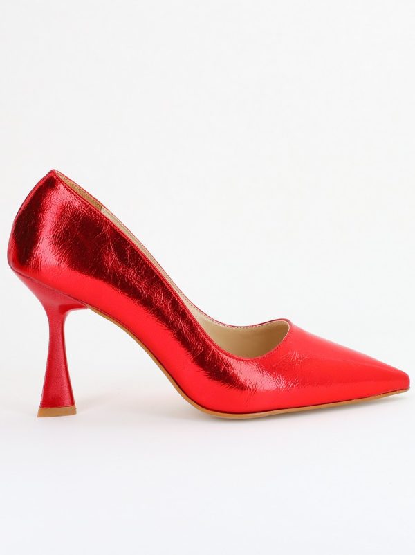Pantofi Damă Stiletto Roșu metalic din Piele Ecologica (BS26202AY2407777) 120