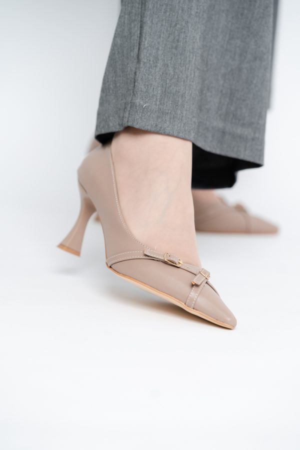 Pantofi Damă Stiletto Taupe Mat din Piele Ecologică BS0200AY2411185 119