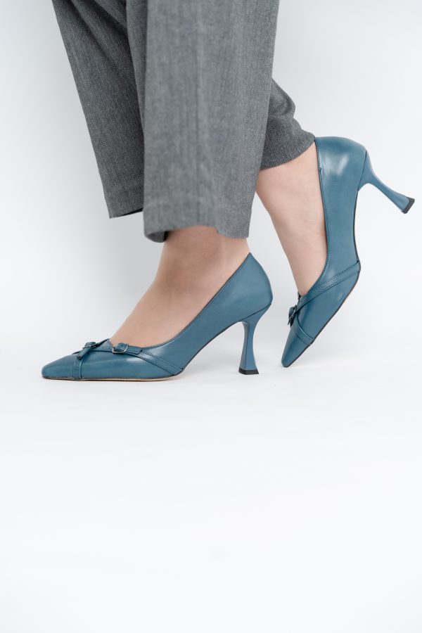 Pantofi Damă Stiletto Verde petrol Mat din Piele Ecologică BS0200AY2411184 123