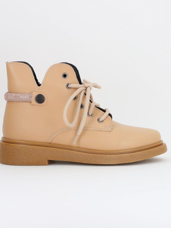 Ghete damă din piele ecologică Bej Nud Mat (BS1034BT2410039) 120