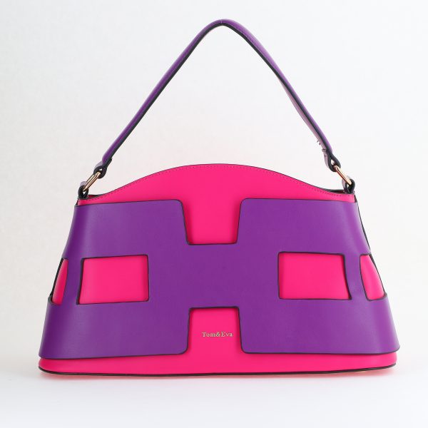 Geantă damă casual Fuchsia cu mov cu două compartimente Tom&Eva BS5862TE2409053 120