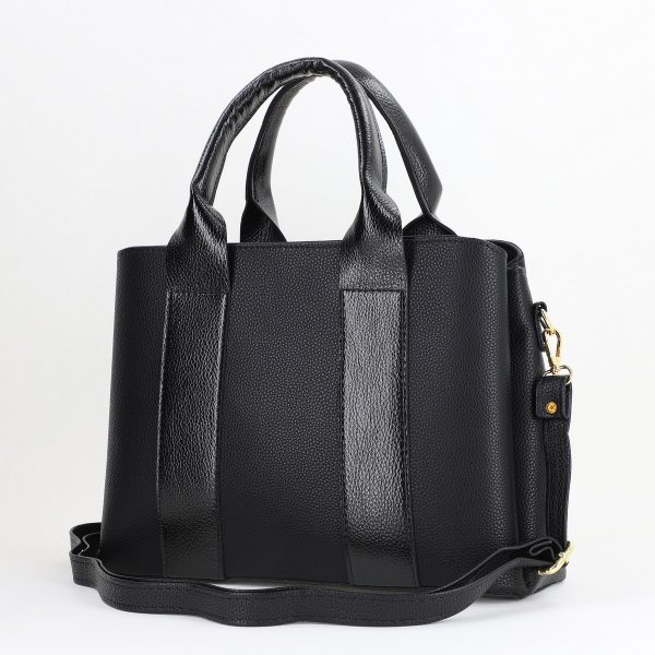 Geantă damă casual neagră cu trei compartimente Laura Biaggi BS373MG2409016 121