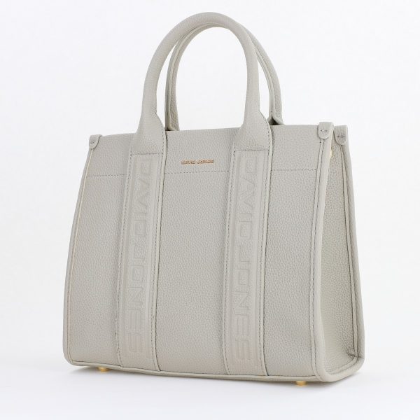 Geantă damă casual piele ecologică cu un compartiment gri David Jones BS7172CM2409054 121