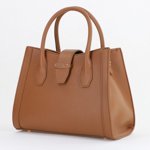 Geantă damă casual piele ecologică cu un compartiment maro David Jones BS7188CM2409059 120