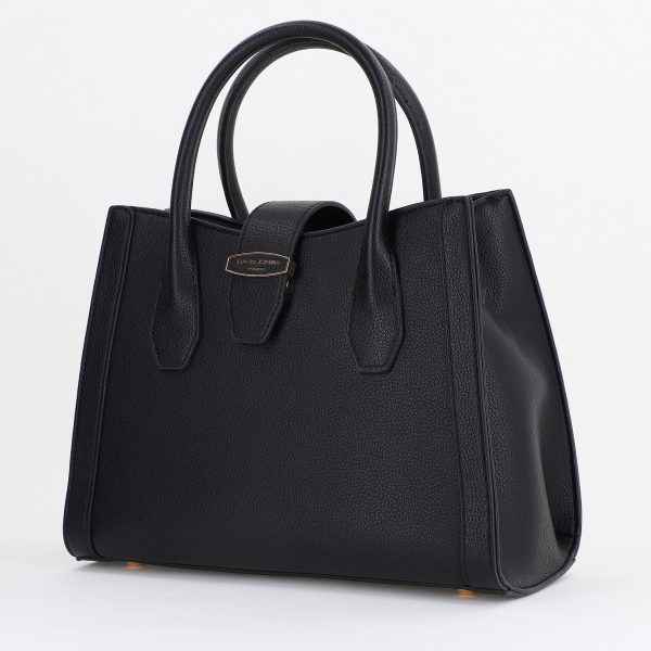 Geantă damă casual piele ecologică cu un compartiment negru David Jones BS7188CM2409062 120