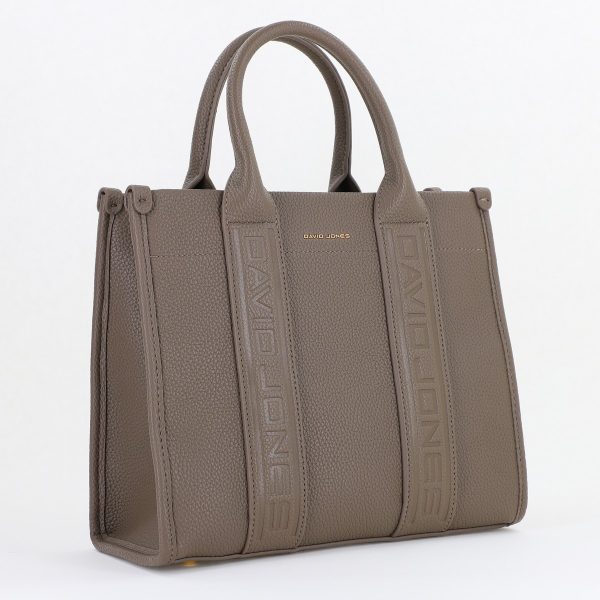 Genti Dama - Geantă damă casual piele ecologică cu un compartiment taupe David Jones BS7172CM2409055