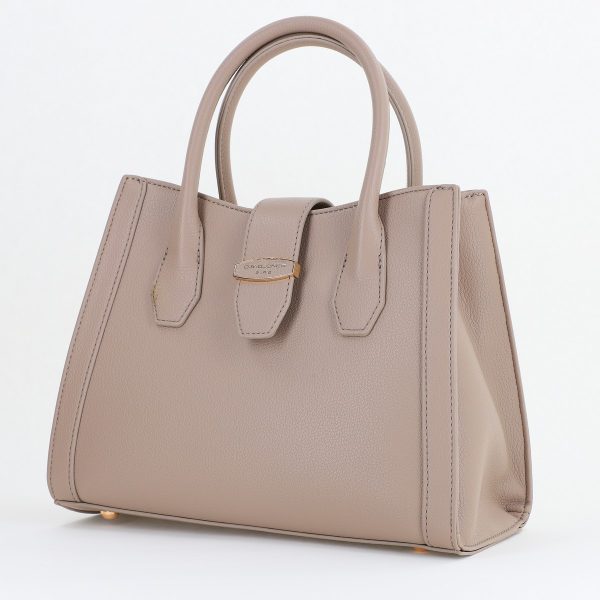 Geantă damă casual piele ecologică cu un compartiment taupe David Jones BS7188CM2409060 122