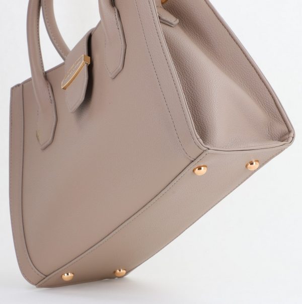 Geantă damă casual piele ecologică cu un compartiment taupe David Jones BS7188CM2409060 121