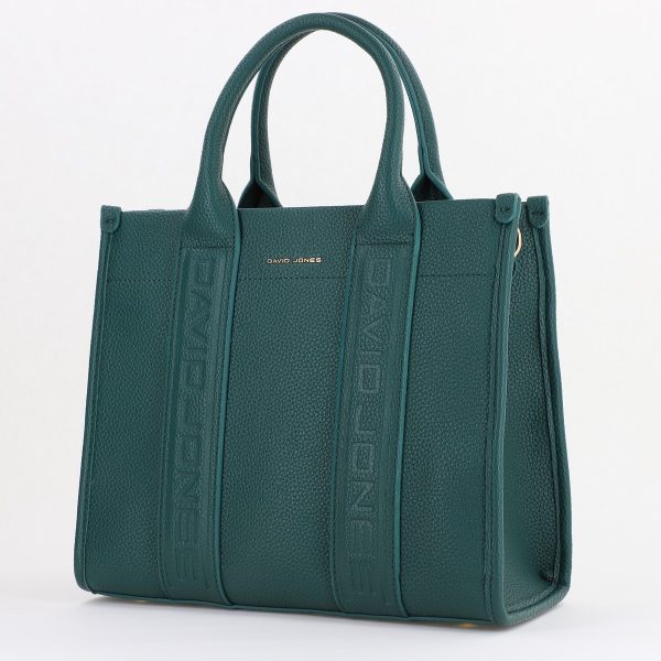 Geantă damă casual piele ecologică cu un compartiment verde David Jones BS7172CM2409057 121