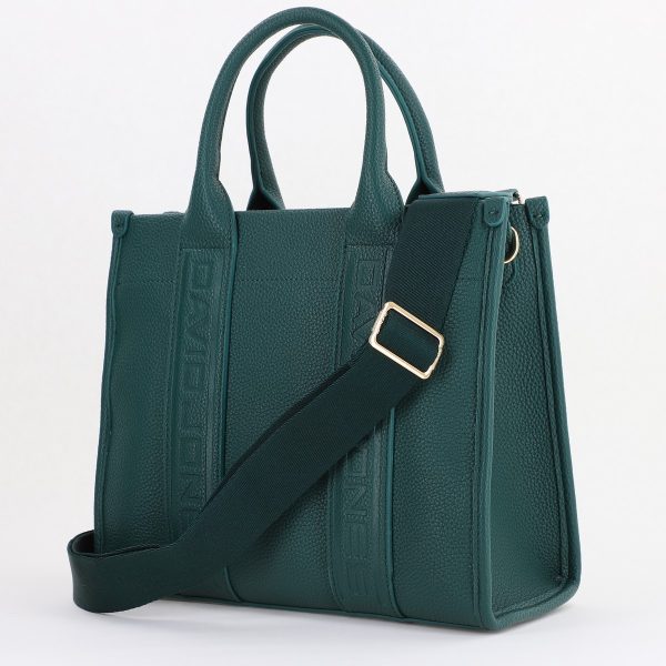 Geantă damă casual piele ecologică cu un compartiment verde David Jones BS7172CM2409057 122