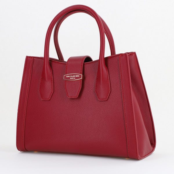 Geantă damă casual piele ecologică cu un compartiment bordo David Jones BS7188CM2409061 120