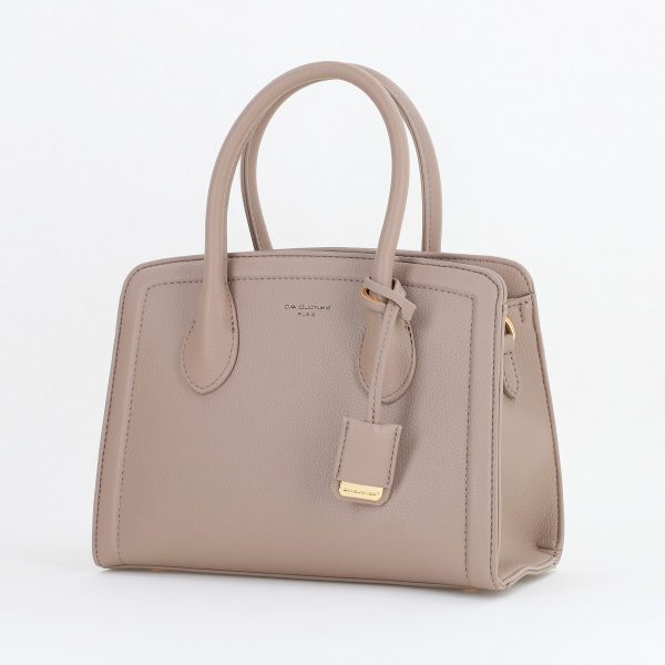 Geantă damă casual piele ecologică gri cu un compartiment David Jones (BS7205CM2409068) 123