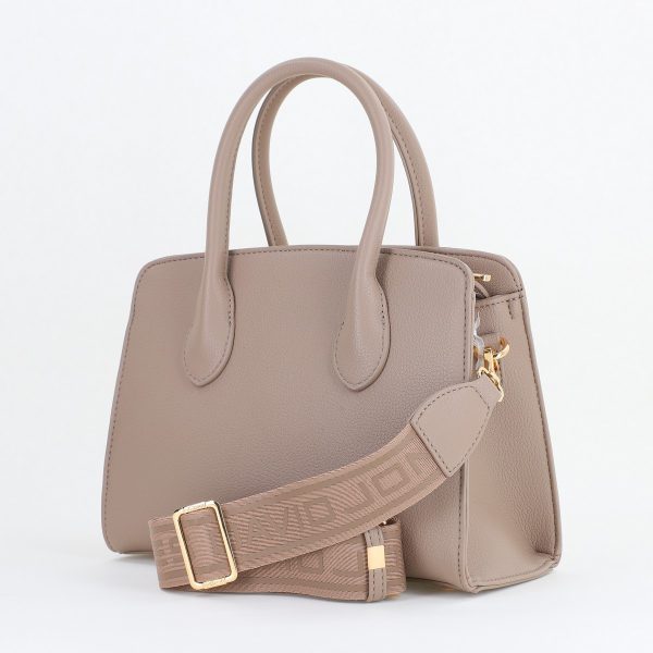 Geantă damă casual piele ecologică gri cu un compartiment David Jones (BS7205CM2409068) 125