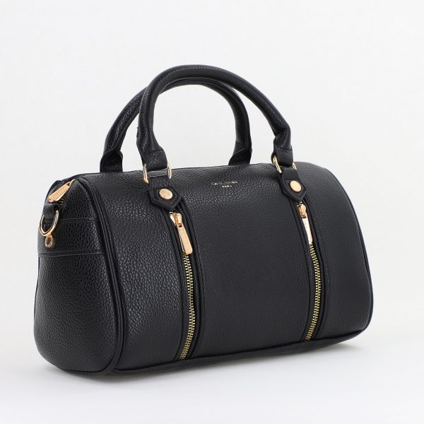 Geantă damă casual piele ecologică neagră cu un compartiment David Jones BS7306CM2409083 120