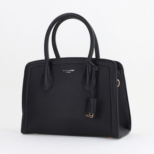 Geantă damă casual piele ecologică neagră cu un compartiment David Jones (BS7205CM2409069) 120