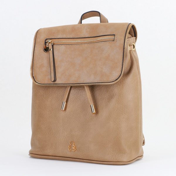 Rucsac Damă Bej Piele Ecologică Lulu Castagnette (BS24028A2409044) 119