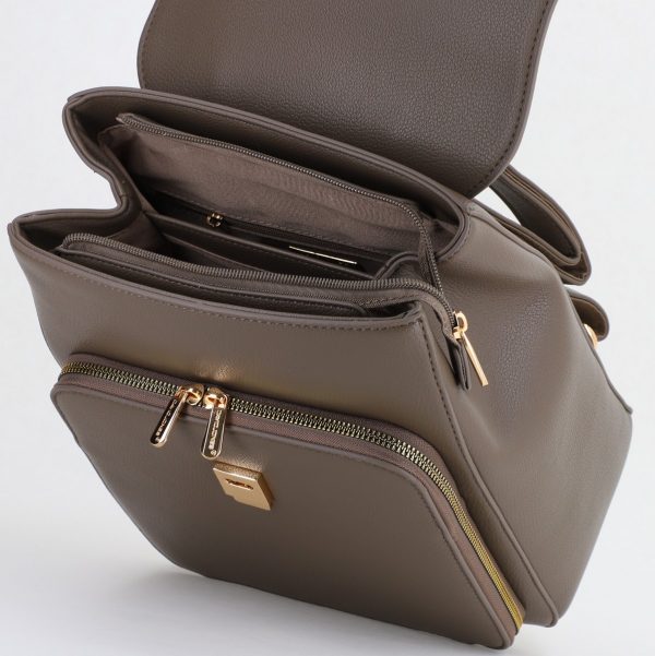 Rucsac Dama Taupe Piele Ecologică David Jones (BS7263CM2409086) 121