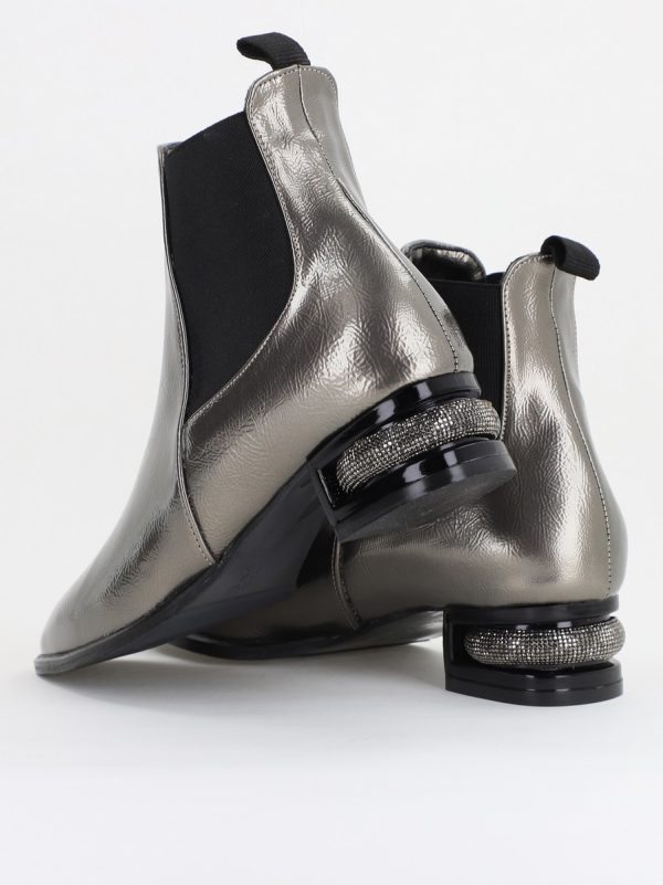 Botine damă din piele ecologică Platina lac BS151BT2410027 125