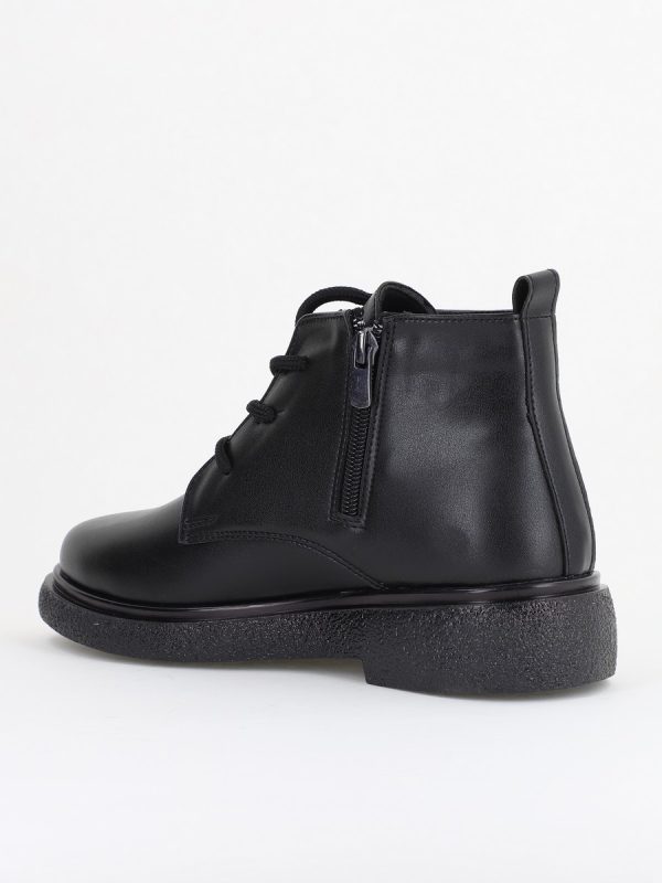 Ghete Damă cu șireturi Piele Ecologică Negru Mat (BS1137BT2409823) 124