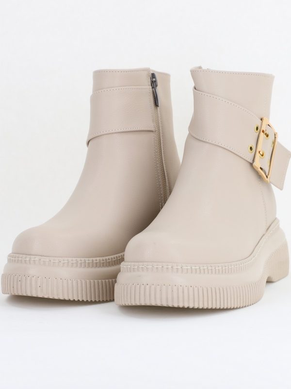 Ghete dama din piele ecologică Bej (BS022BT2410110) 119