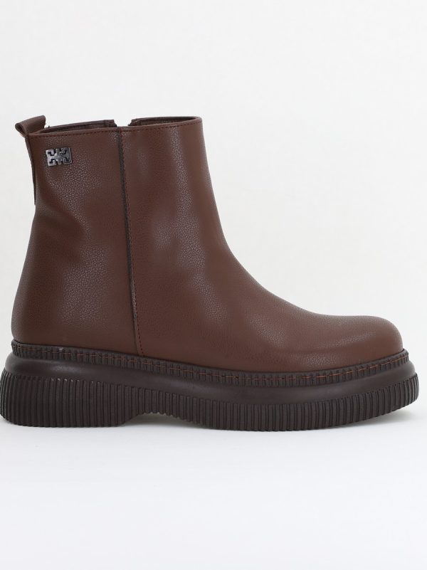 Ghete damă din piele ecologică Cafeniu (BS04yBT2410116) 120