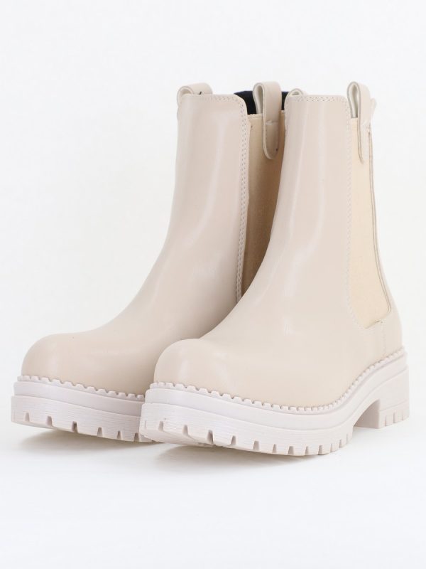 Ghete damă din piele ecologică cu elastic- culoare Bej BS8012BT2409829 120