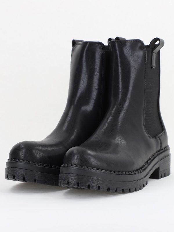 Ghete damă din piele ecologică cu elastic- culoare Negre BS8012BT2409828 120