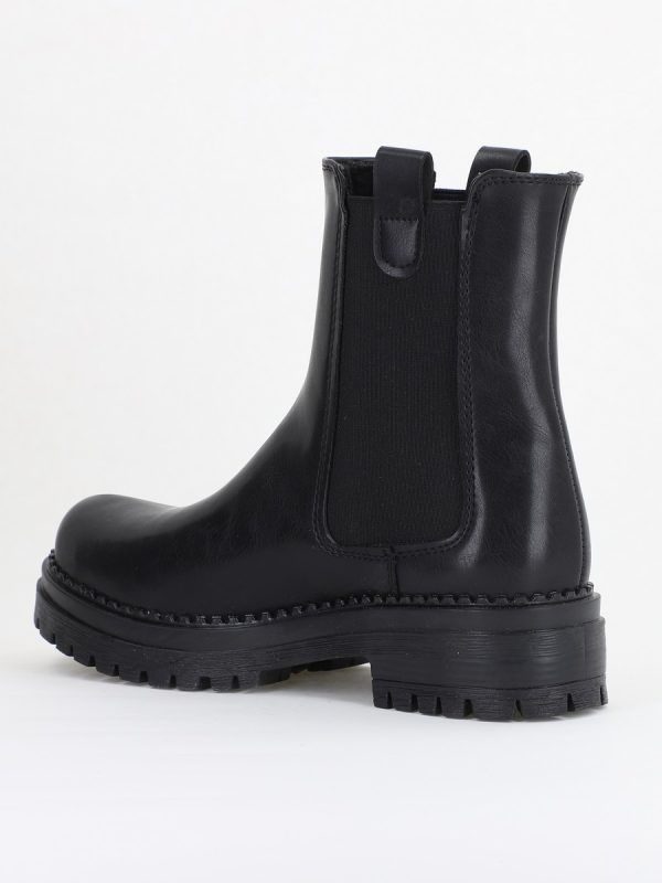 Ghete damă din piele ecologică cu elastic- culoare Negre BS8012BT2409828 125