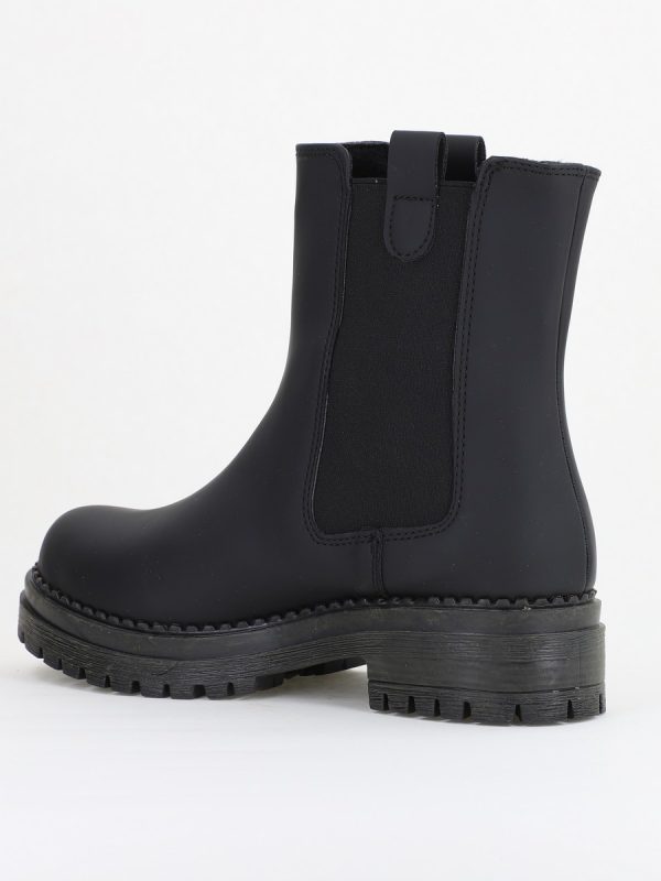 Ghete damă din piele ecologică cu elastic- culoare Negru mat BS8012BT2409834 125