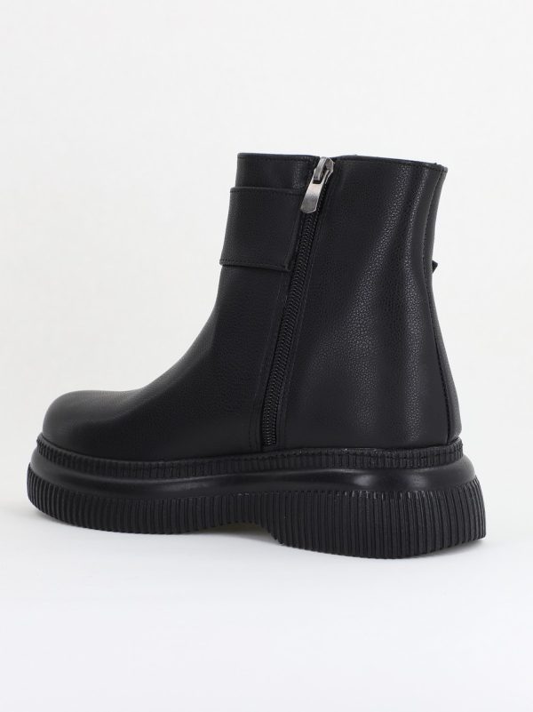 Ghete dama din piele ecologică Negre (BS022BT2410111) 122