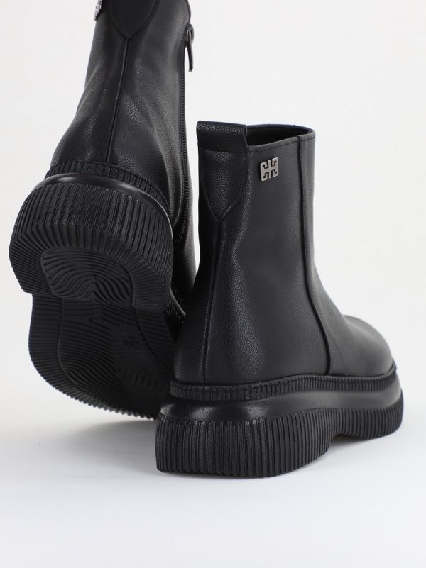 Ghete damă din piele ecologică Negre (BS04yBT2410117) 123
