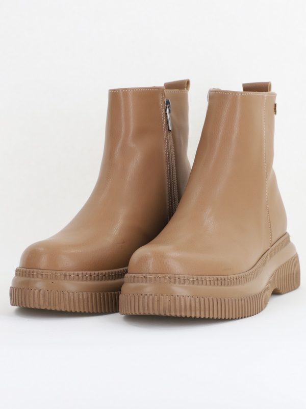 Ghete damă din piele ecologică Taupe (BS04yBT2410119) 119