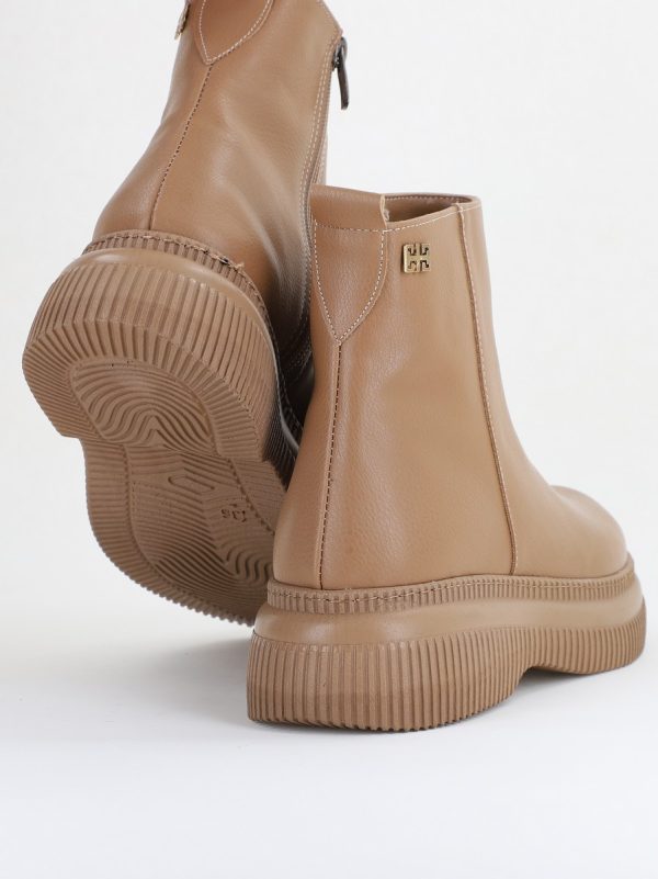 Ghete damă din piele ecologică Taupe (BS04yBT2410119) 123