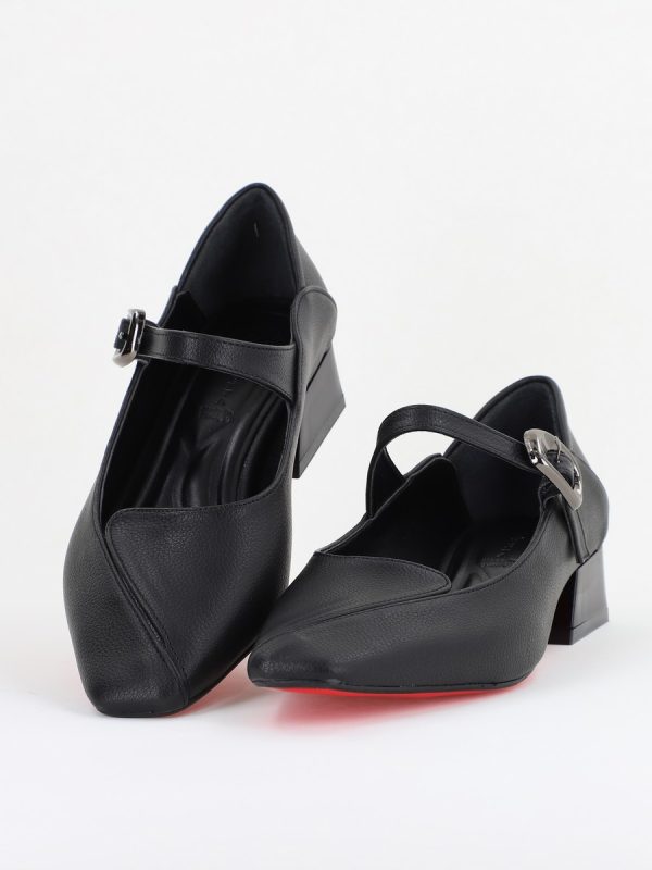 Pantofi Casual Damă cu Toc Jos din Piele Ecologică culoare Platină lac BS806D2410090 121