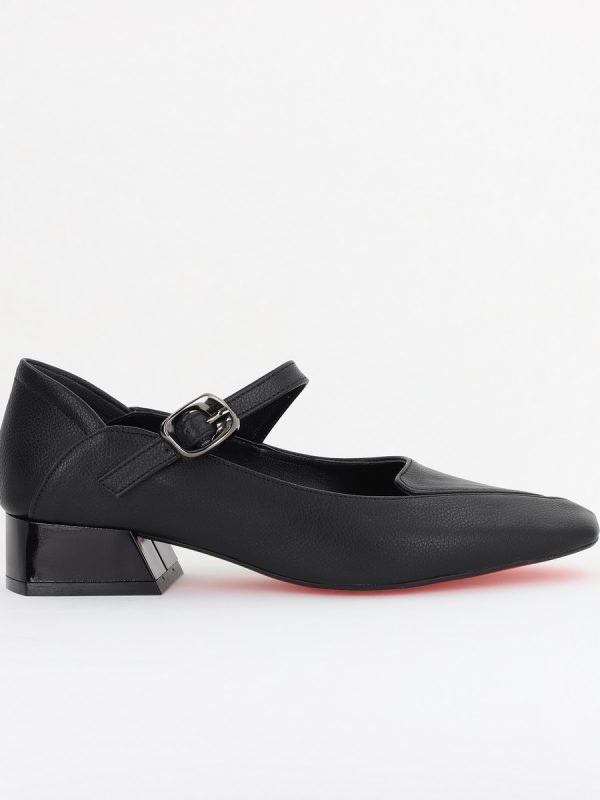 Pantofi Casual Damă cu Toc Jos din Piele Ecologică culoare Platină lac BS806D2410090 123