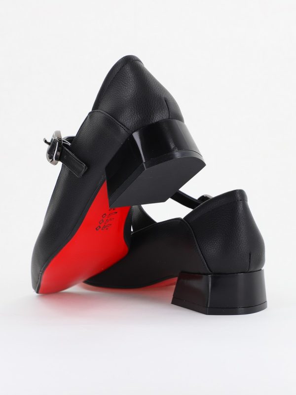Pantofi Casual Damă cu Toc Jos din Piele Ecologică culoare Platină lac BS806D2410090 125