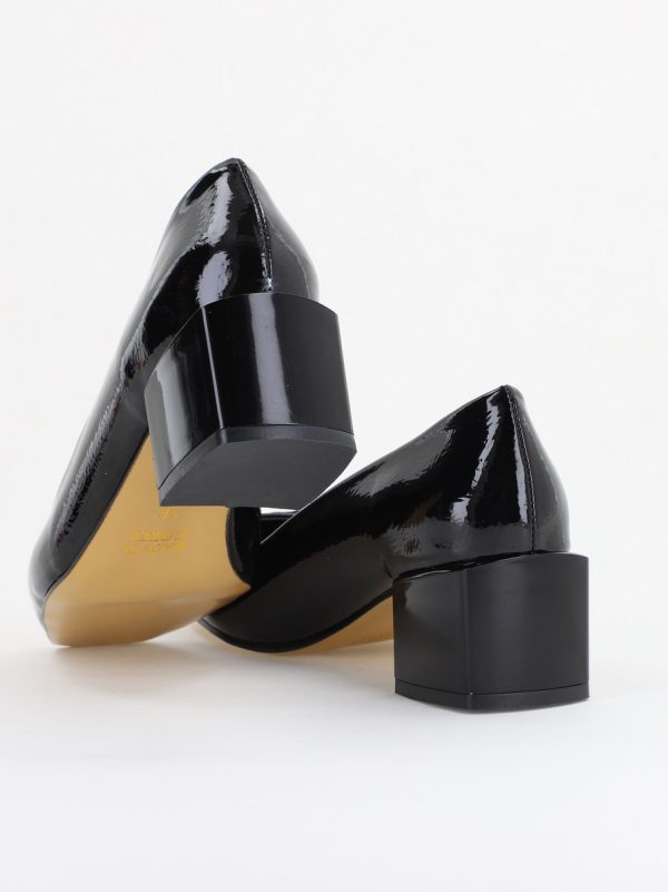 Pantofi cu Toc Eleganti cu Pietricele din Piele Ecologică culoare Negru- BS131AY2410021 123