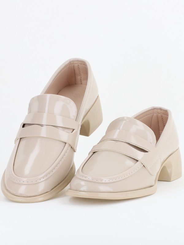 Pantofi Damă Casual Tip Loafer Piele Ecologică Bej - BS4000AY2409872 119
