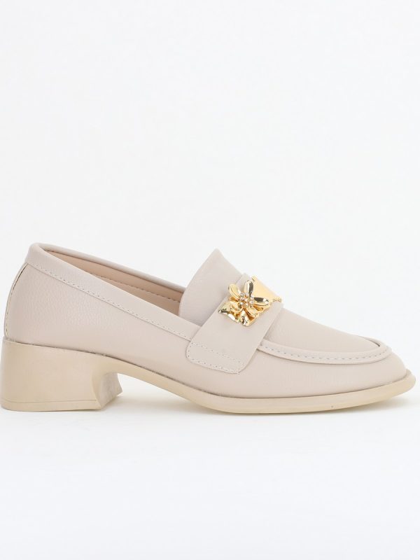 Pantofi Damă Casual Tip Loafer Piele Ecologică Bej mat - BS4013AY2409878 120