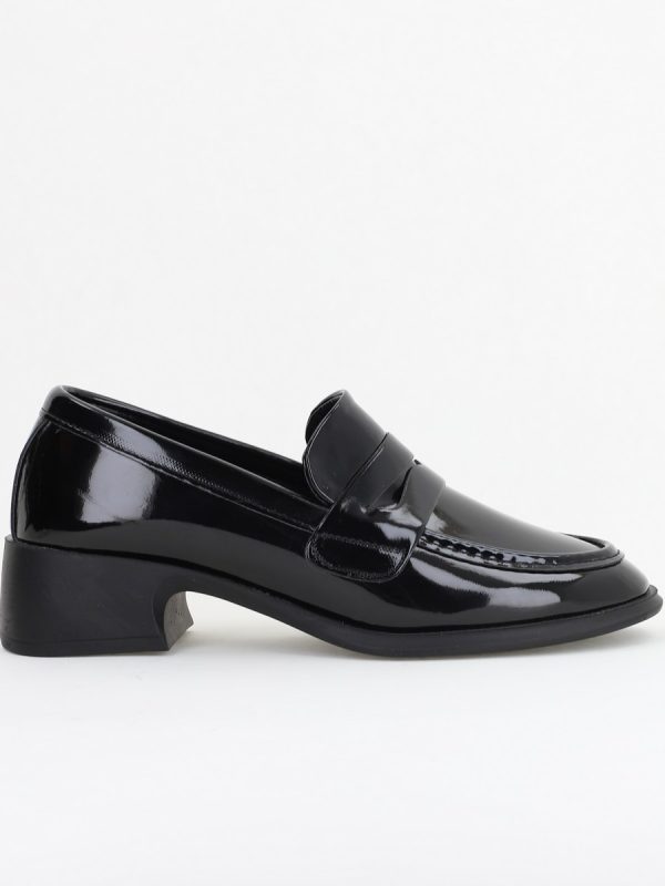 Pantofi Damă Casual Tip Loafer Piele Ecologică Negru Lac - BS4000AY2409870 120