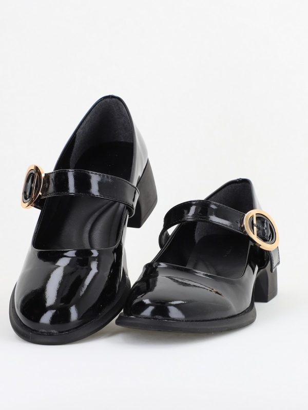 Pantofi Damă Casual Piele Ecologică Negru lac - BS4010AY2409876 119