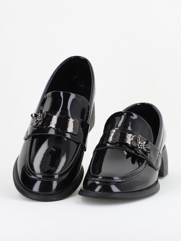 Pantofi Damă Casual Tip Loafer Piele Ecologică Negru lac - BS4013AY2409877 119