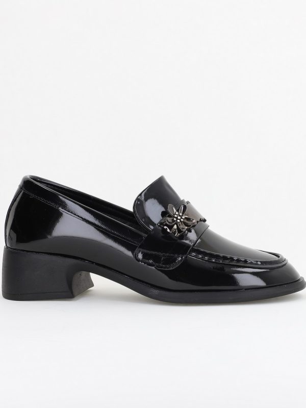 Pantofi Damă Casual Tip Loafer Piele Ecologică Negru lac - BS4013AY2409877 120