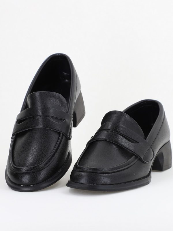 Pantofi Damă Casual Tip Loafer Piele Ecologică Negru Mat - BS4000AY2409871 120